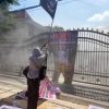 Aksi Hari Anti Tambang di Pati Memanas, Massa Bakar Spanduk Bergambar Kapolresta